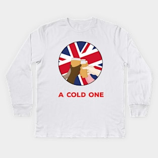 A Cold One United Kingdom Beer Kids Long Sleeve T-Shirt